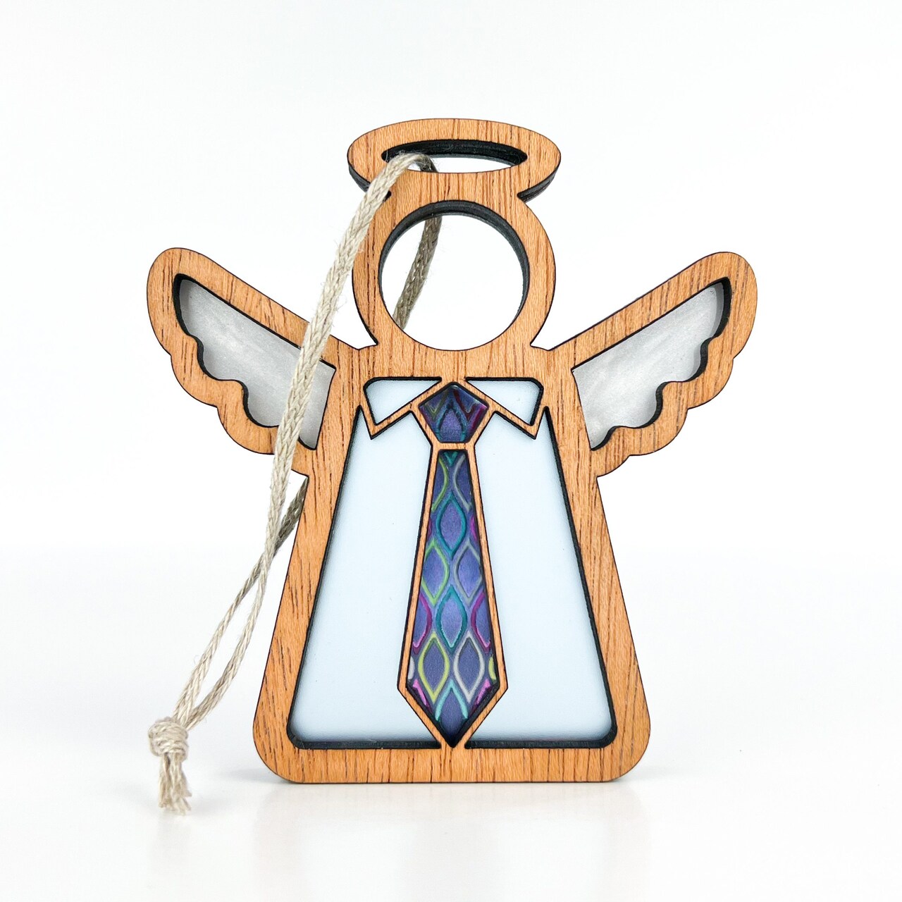 3.5" (H) Forever Your Father Ornament - Handcrafted in Texas - Mother's Angels® Christmas Angel Wings Figurine